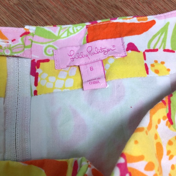 Lilly Pulitzer Happiest Hour Patchwork Skirt. Size 6 - Picture 5 of 7